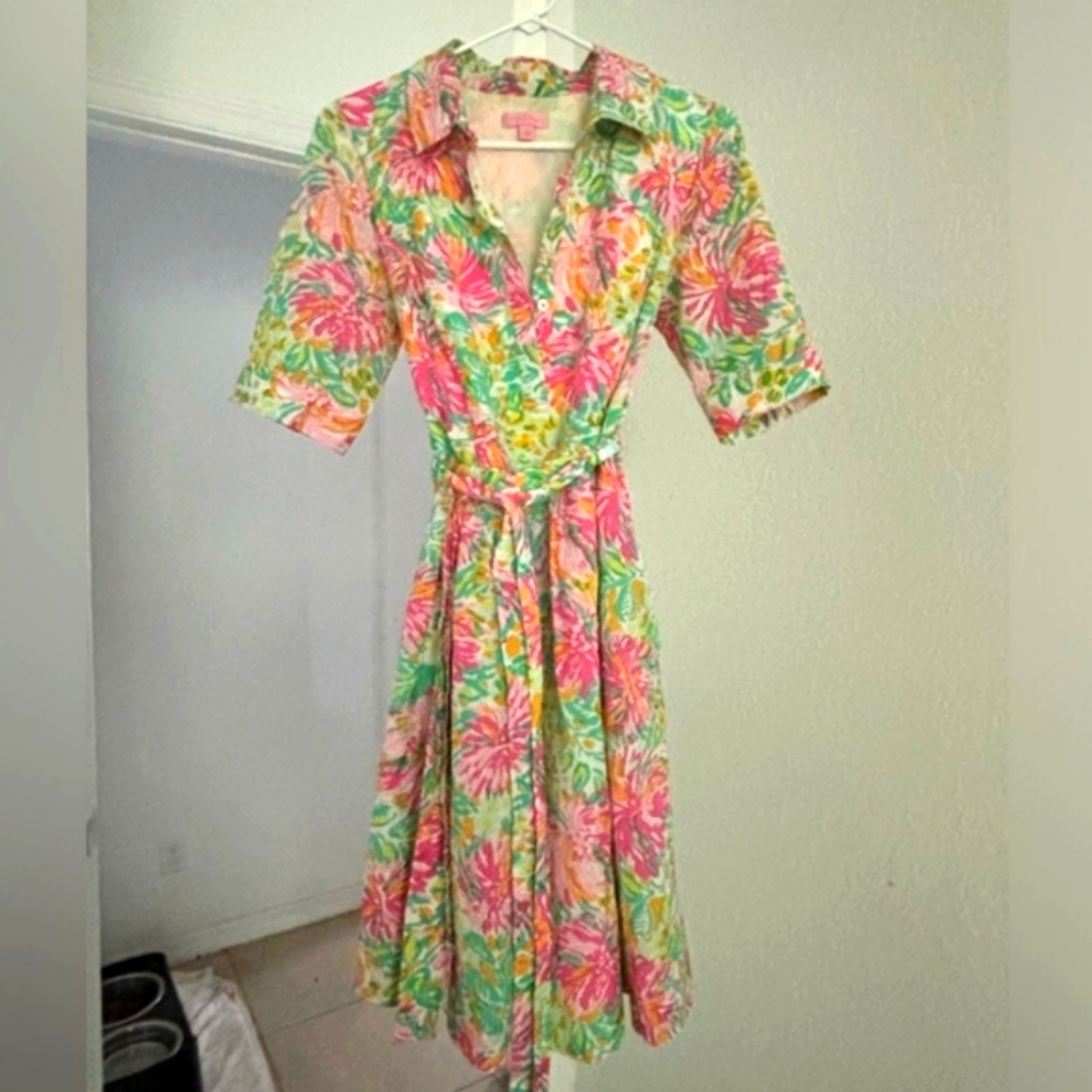 ❤️ OFFFERS - Lilly Pulitzer silk cotton blend shirt dress